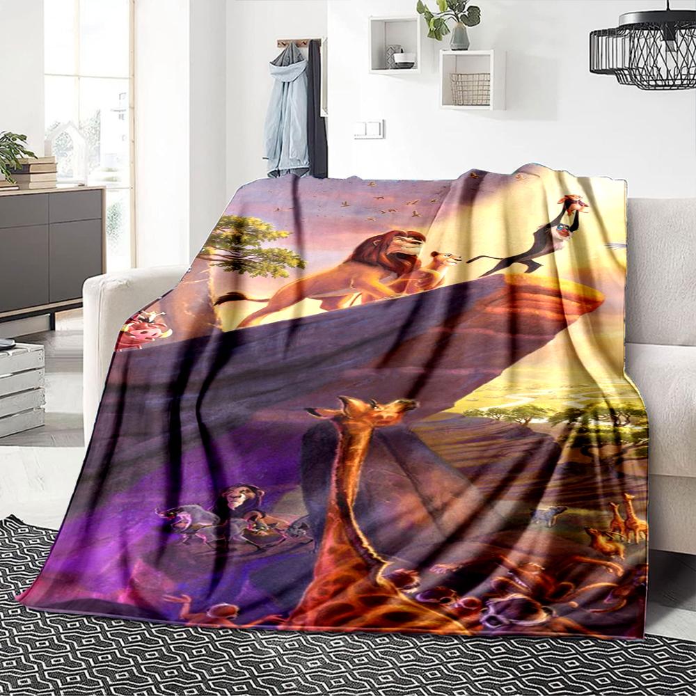1Pc Lion Celebration Scene Blanket For Couch Bed Plush Cozy Fuzzy Blanket Super Soft Warm Blankets For Fall And Winter 0918267