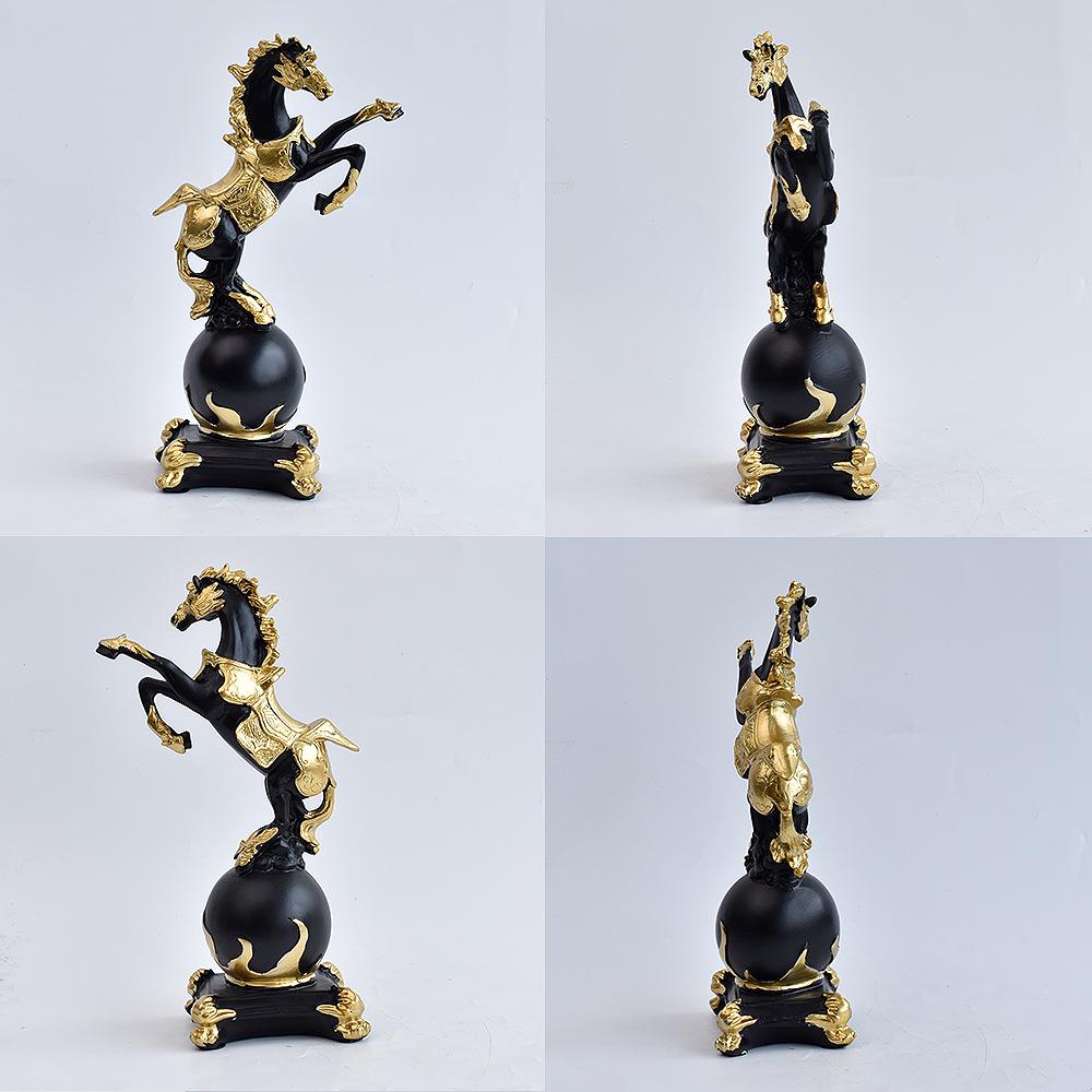 Year of the Horse Little Pony Statue: Home Décor Ornament for Living Room and Wine Cabinet