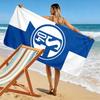 Asciugamano da Spiaggia Stampato FC Schalke 04, Asciugamano Grande Morbido ad Asciugatura Rapida per Spiaggia Campeggio Nuoto