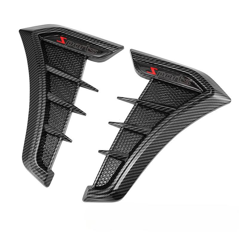 Vent Cover Fender Hood Air Flow Intake Trim Car Side Exterior Accessories Wing Decals Ventilation Sticker Modified Styling 2pcs
