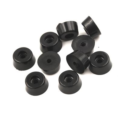 10pcs Anti Slip Furniture Legs Feet Black Speaker Cabinet Bed Table Box Conical Rubber Shock Pad Floor Protector Furniture Parts