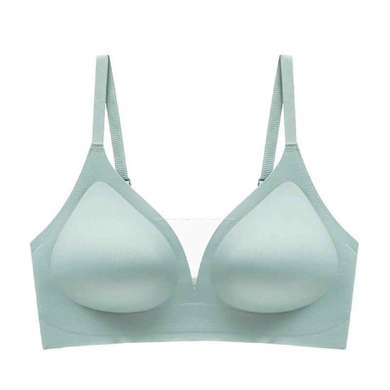 Women's Seamless Wire-Free V-Neck Mesh Bra - Comfortable and Soft Support Underwear