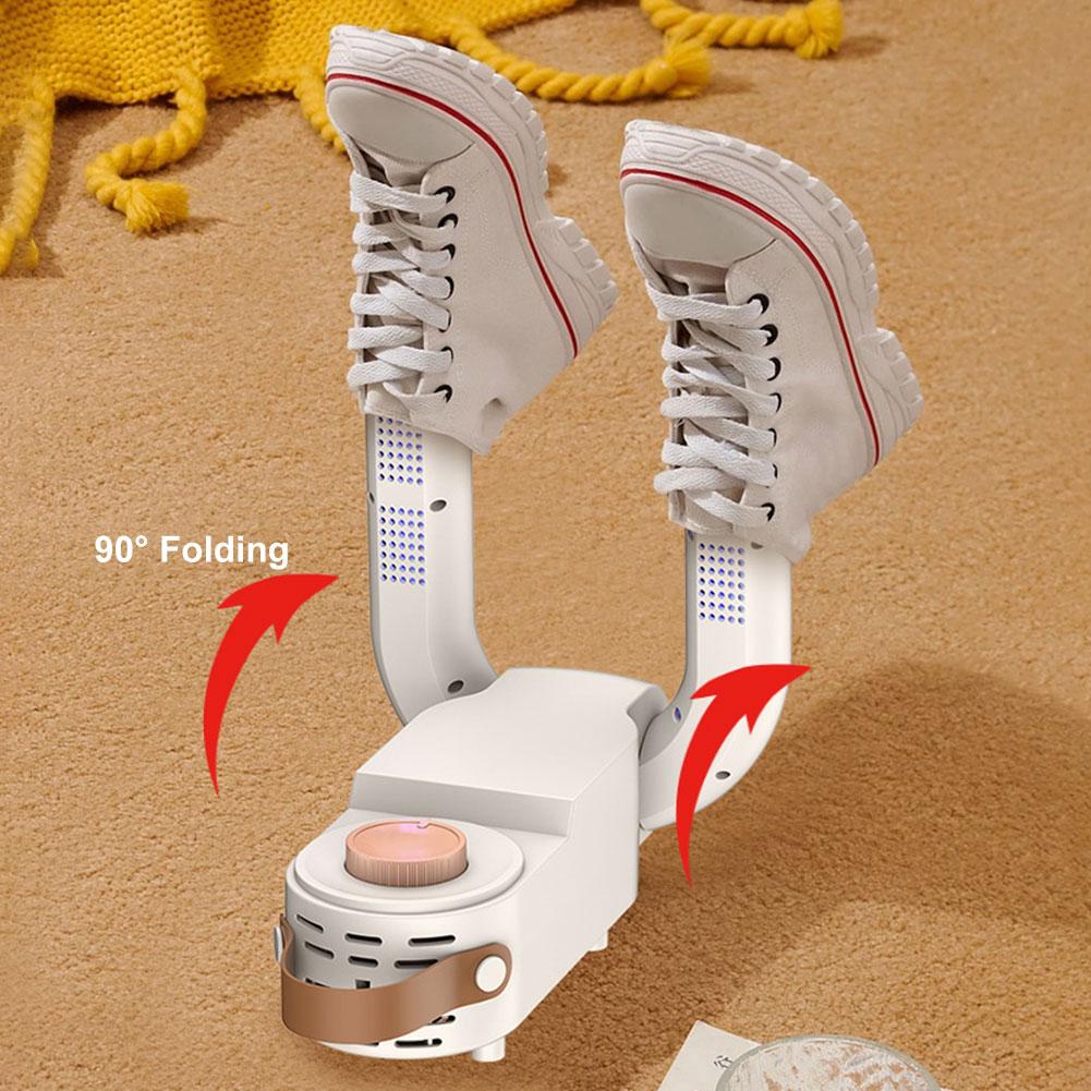 Foldable Shoe Dryer Portable Shoe Deodorizer Dryer with Timer 220V Automatic Shut-Off for Work Boots Sneakers Short Boots Gloves
