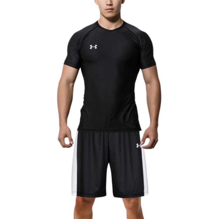 Under Armour Knitted Quick-Dry Breathable Casual Sports Running Shorts Unisex Shorts Black 25500223-001