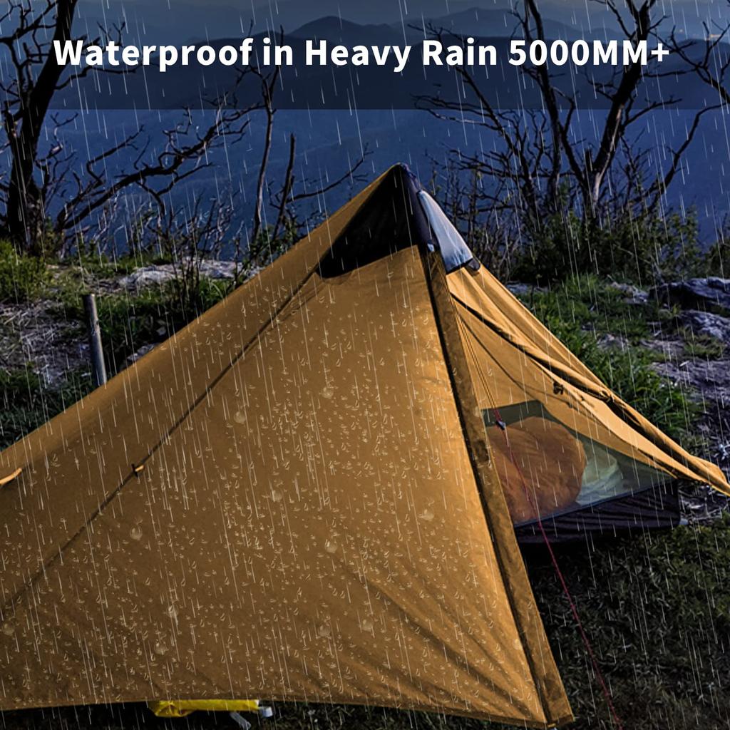 Night Cat Ultralätt Professionell Camping Bibby Dubbellager Vattentrycksmotstånd Kraftigt Regn 3 Vandringsstavar Säljs Separat 1-personstält,