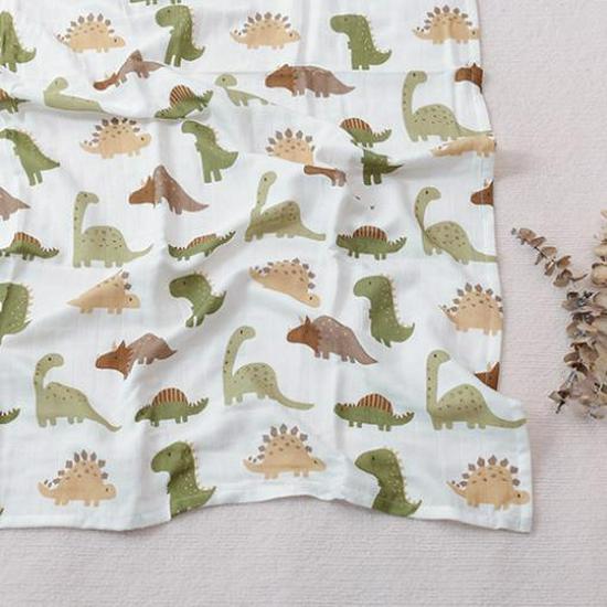 Kangobaby Bamboo Cotton Muslin Swaddle & Bath Towel for Newborns 120x110 cm