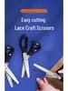 Lace Edge Locking Sewing Scissors, Tailor's Pinking Shears, Stainless Steel Fabric Scissors