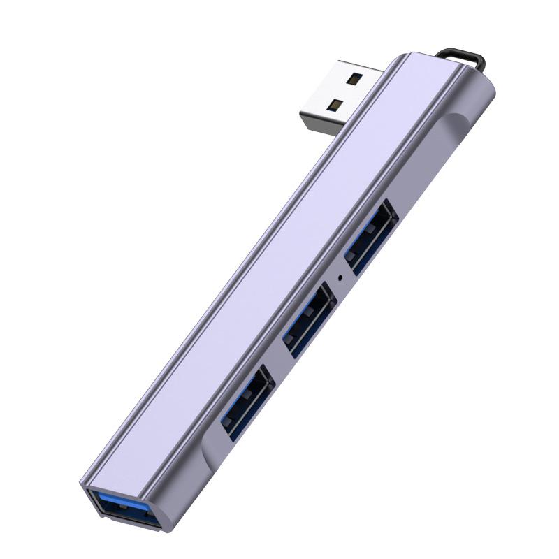 Aluminum USB-C 4-Port Hub with Side-Curved Design