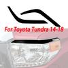 For Toyota Tundra 2014 2015 2016 2017 2018 Car Style Carbon Fiber Eyelids Decal Headlight Eyebrow Sticker Cover