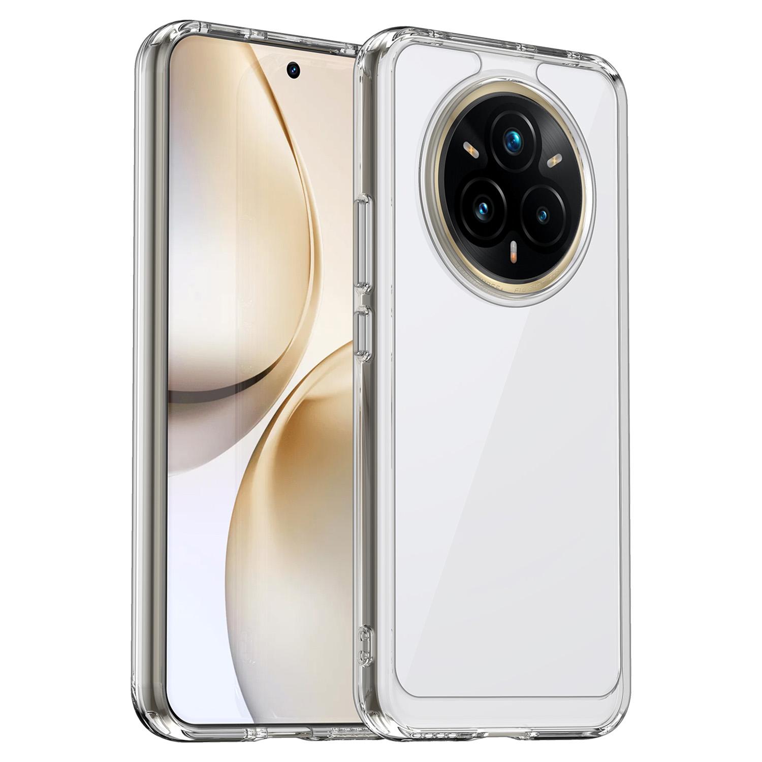 

WANLONFENG MF Series for Realme 14 Pro+ 5G Case TPU Acrylic Clear Phone Cover with Tempered Glass Film Type A