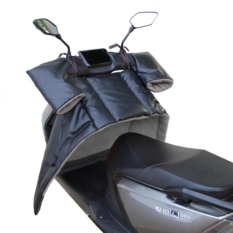 Windproof Plush Winter Cover for Electric Scooters & Motorcycles - Universal, All-Season, Two-Piece