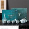 Hongyu Oriental Doucai Ceramic Tea Set