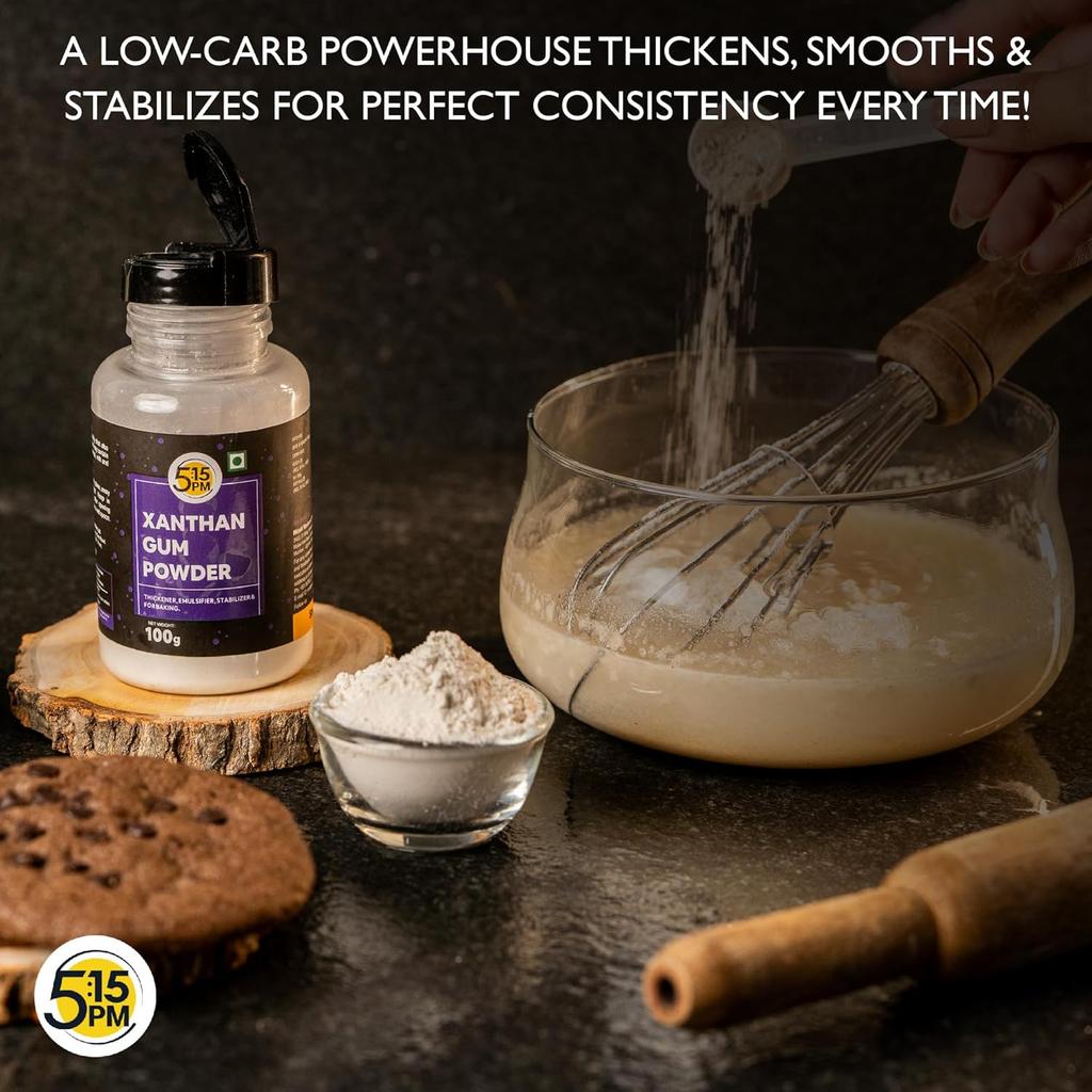 5:15PM Xanthan Gum Pulver 100 g Lebensmittelverdickungsmittel Zum Kochen Backen Aloe Gel Emulgator Stabilisator Leicht löslich