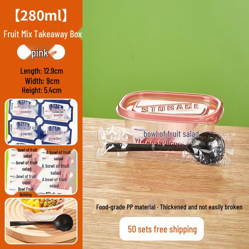 Disposable Fruit Salad & Dessert Takeaway Container