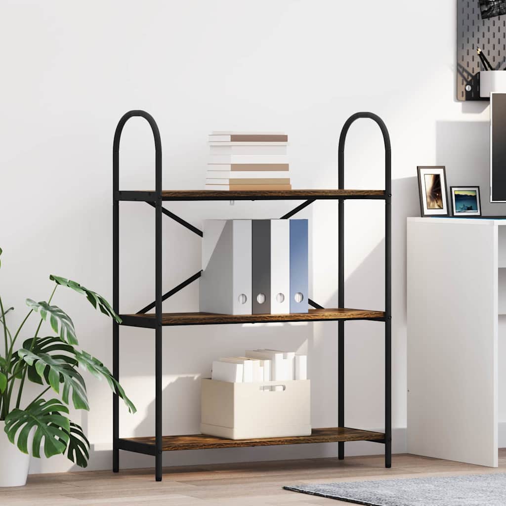 Bookshelf Smoked Oak 80 x 30 x 109 cm Engineered Wood