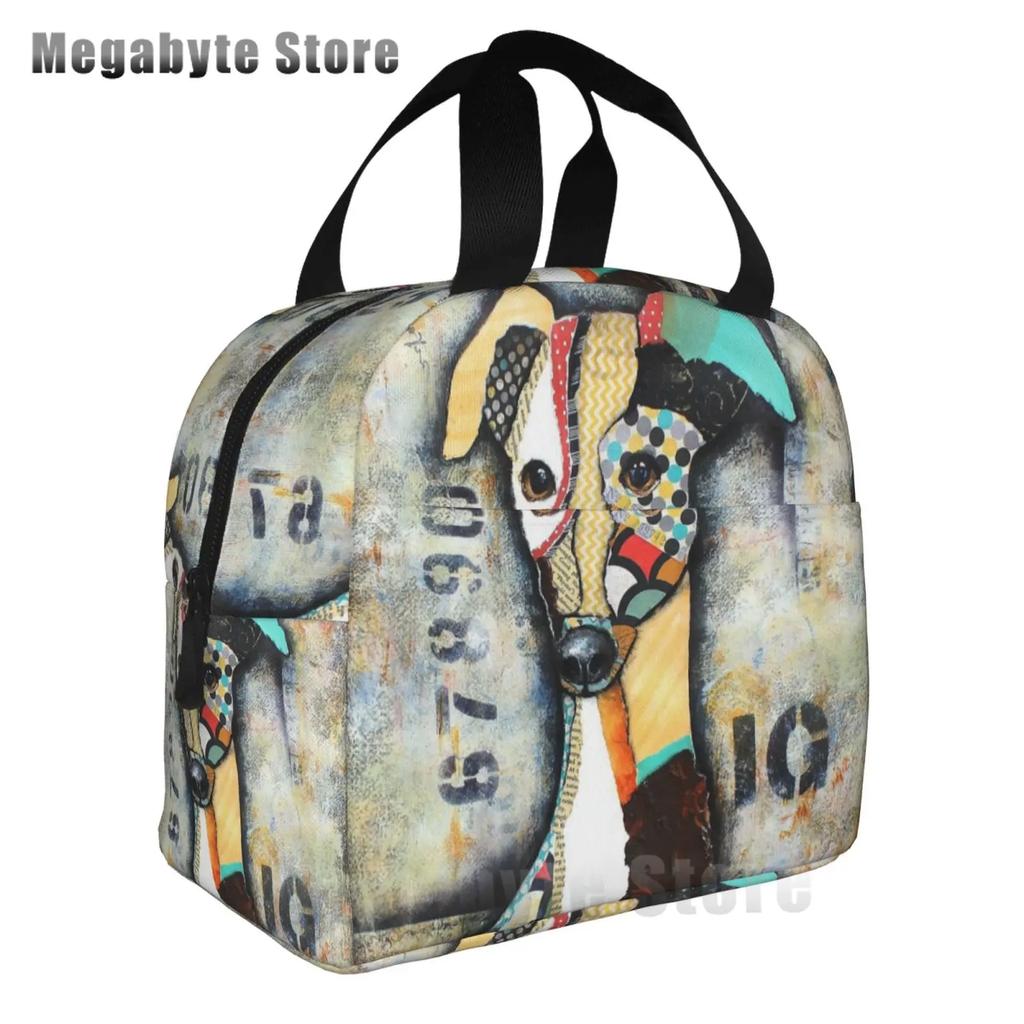 Garden Hound Pies Greyhound Torba na Lunch Chłodząca Izolowana Śniadaniówka Dla Ucznia Szkoła Whippet Pies Chart Pies Przenośne Torby Piknikowe