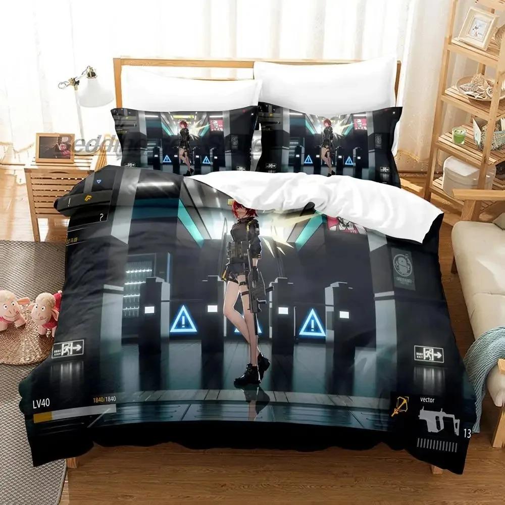 

Комплект постельного белья Arknights Single Twin Full Queen King Size Комплект постельного белья Aldult Boys Bedroom Duvetcover Sets 3D Print Game Anime Kawaii 135x200cm