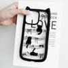 iPhone16 1514promax Transparent Cat Ear Case Compatible and Fits 13/12/11 Five Line Kitten