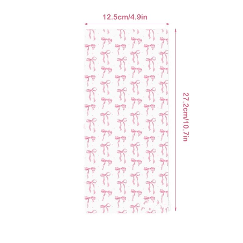 Bow Plastic Gift Bags Valentine'S Day Bow Candy Treat Bag Baby Shower Birthday Party Favor Candy Bags Wedding Party Supplies