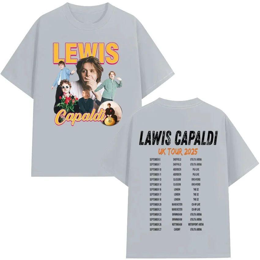 

Y2K Fashion Vintage T Shirts Singer Lewis CCapaldi Uk Tour T Shrits 2025 Mens and Womens Print Casual Cotton Loose TShirt S