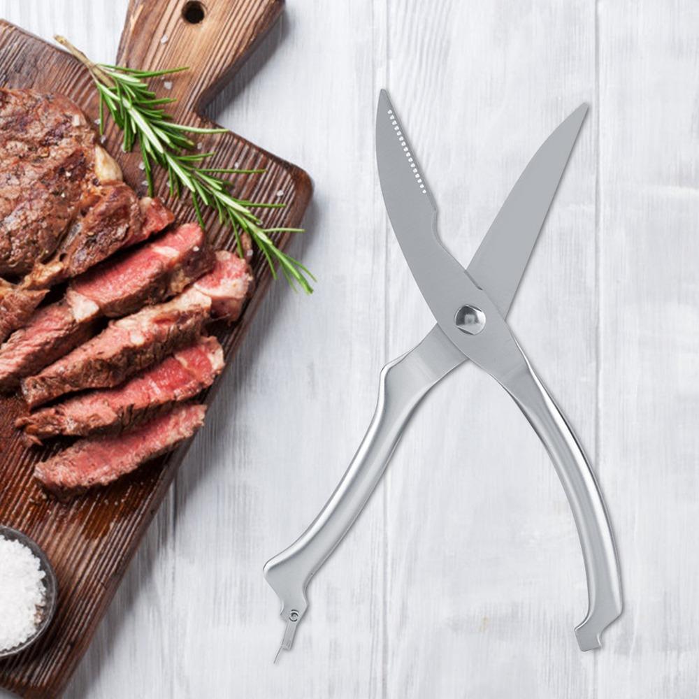 Stainless Steel Kitchen Scissors Multi-functional Dishwasher Safe Kitchen Shears Non-slip Handle Spring Loaded Poultry Shears