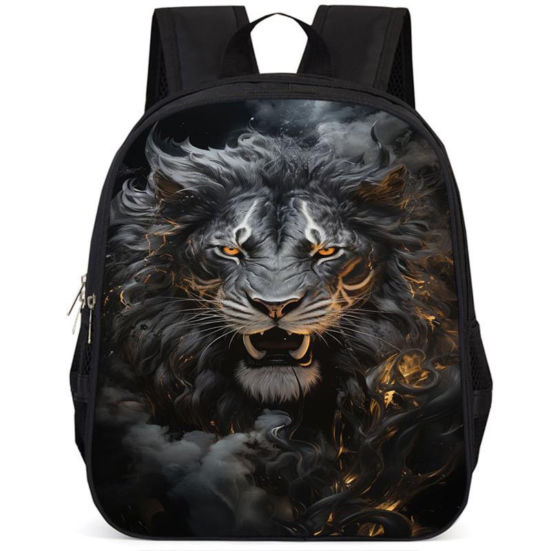 Großes Fassungsvermögen Löwe 15-Zoll Oxford-Stoff Schulrucksack für Kinder Leicht und Ergonomisch
