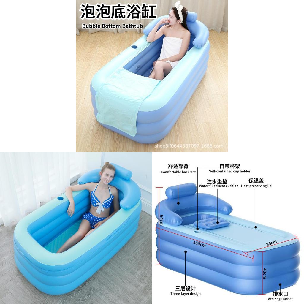 Collapsible Inflatable Bathtub For Adults Home Spa Relaxation
