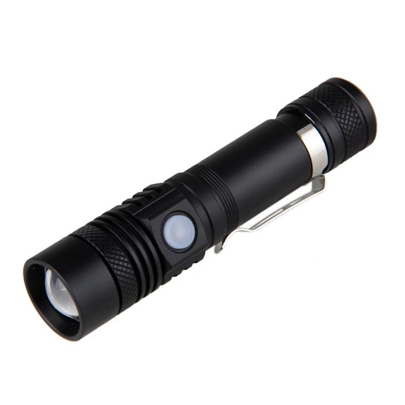 Ultra Bright LED Flashlight USB Rechargeable Led Torch T6 Lanterna Bicycle Light Use18650 Battery.For Cycling Outdoors