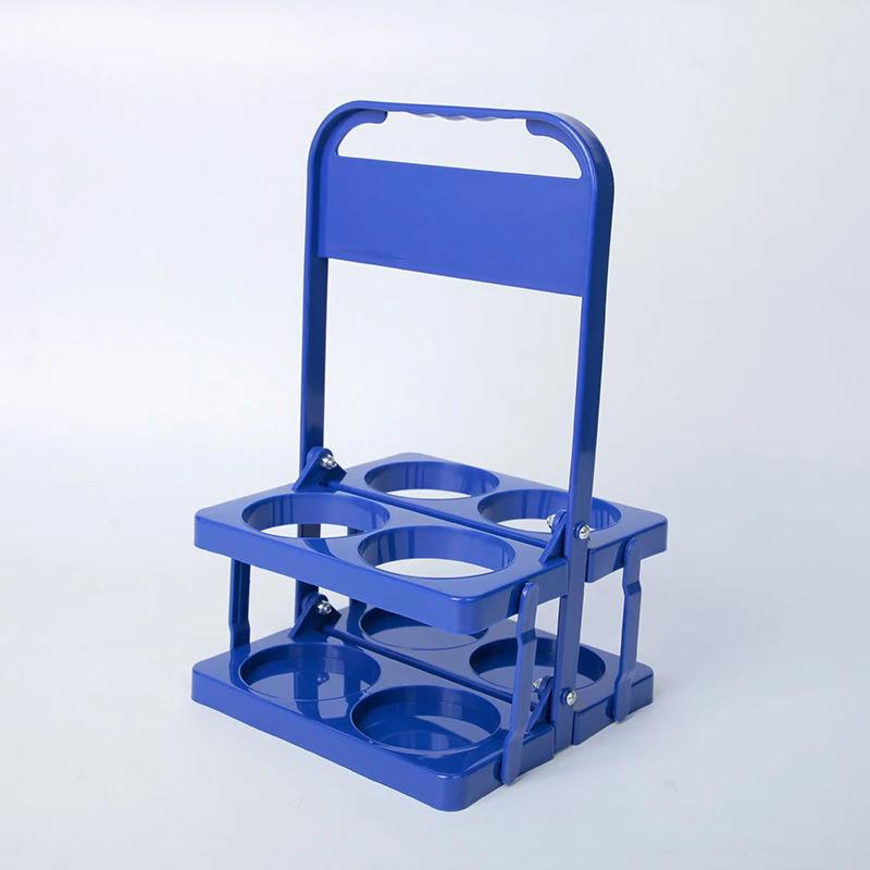 Portable Foldable Plastic Beer Rack Durable Cup Organizer Wine Rack Beer Bottle Holder Beverage Basket Reusable Cocktail Rack