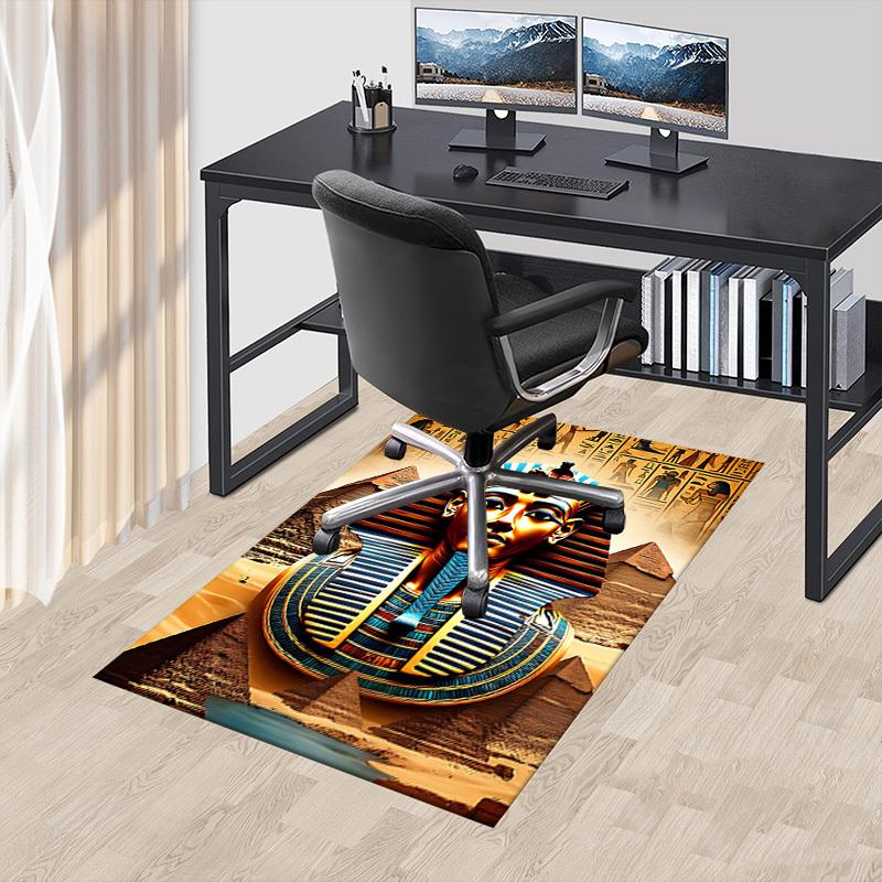 1PC Egyptian mask pyramid Anti-slip carpet, suitable for Office, bedroomand playrooms. It can also be used as a sofa footrest cover-R38