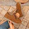 Women's Casual Sports Shoes Autumn Fashi Platform Sneakers Lace-up Round Toe Casual Comfortable Woman Flats Zapatos De Mujer