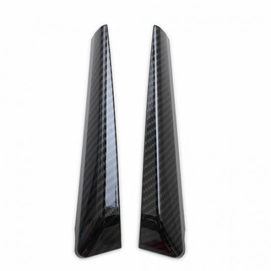 For C-HR CHR 2016-2022 Carbon Fiber 2PCS Door Window A Pillar Post Cover Trim