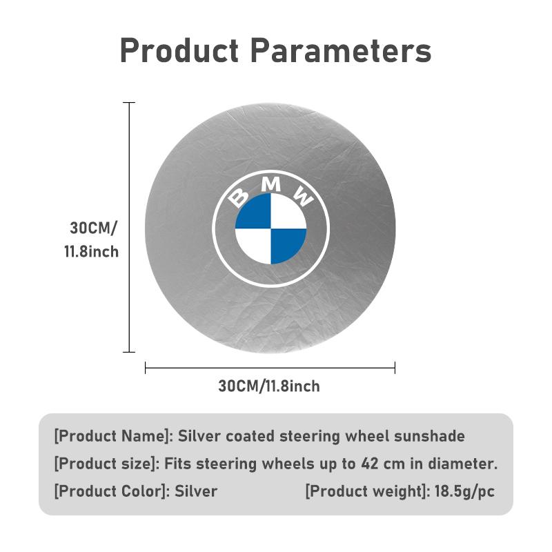 HVHE9 Portable Car Steering Wheel Sun Sunshade Anti-UV Protector Cover For BMW M Performance Alpina M3 M5 M6 X1 X3 X4 X5 G20