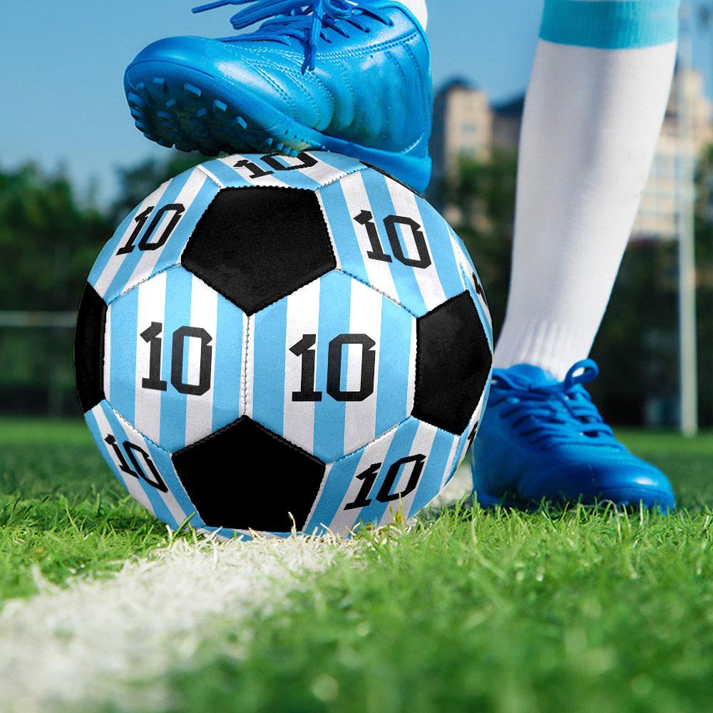1 pz Pallone da Calcio Lionel Messi Taglia 5 Pallone da Calcetto Indoor Moda Colorato Gioco in Giardino - Ottimo Regalo per Appassionati di Sport HE40
