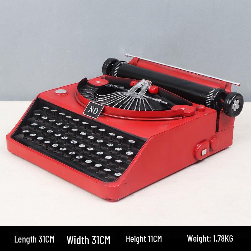 Vintage European Typewriter Iron Art Decor for Photography & Shop Windows