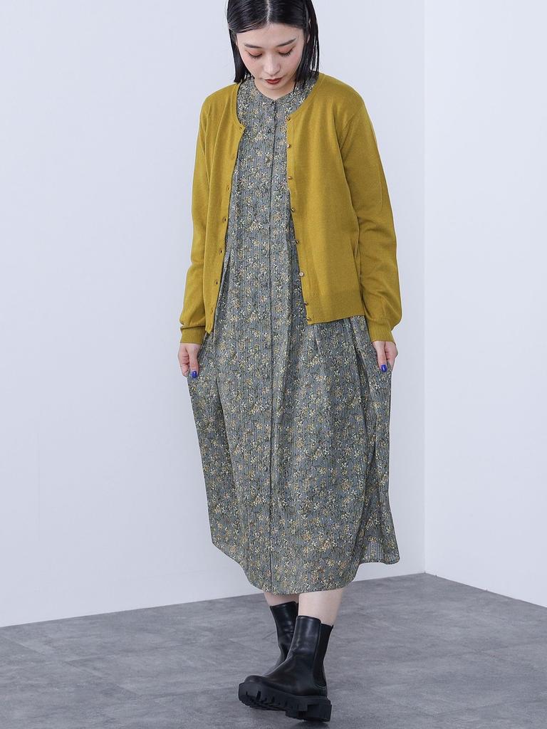 Knit Basic Crew Neck Cardigan MUSTARD ONE SIZE [Beams Heart] L/S Women's