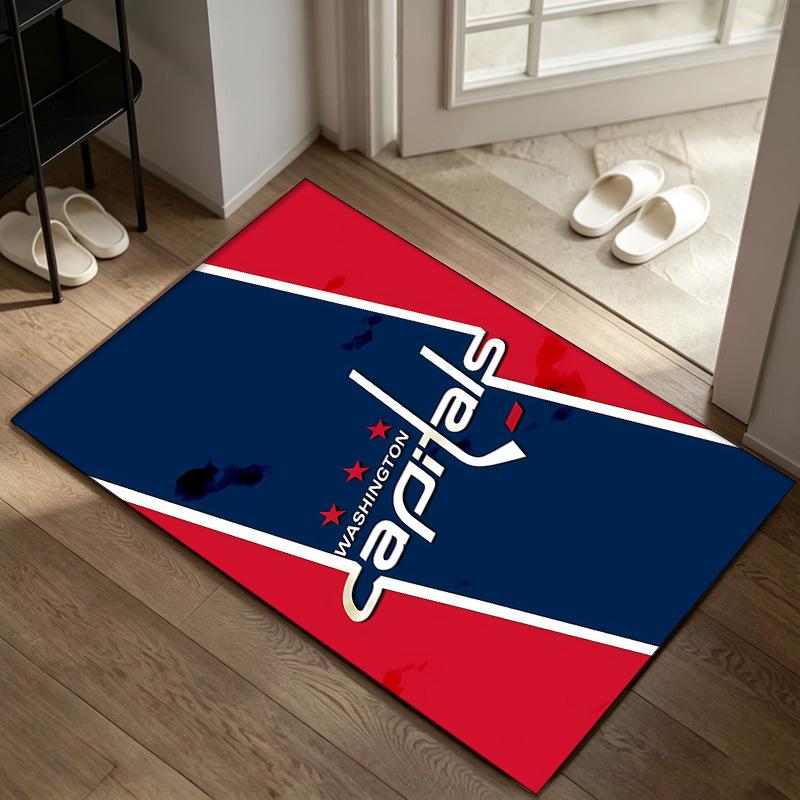Washington Capitals A rug suitable for office chair areas living rooms and computer desks perfect for home offices and an ideal holiday gift