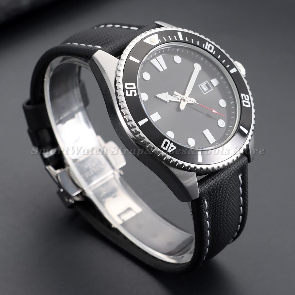 18mm 19mm 20mm 21mm 22mm do zegarka Omega Business Pasek żaglowy Klamra motylkowa Wodoodporny Mężczyźni Kobiety Pasek do zegarka z szybkozłączką