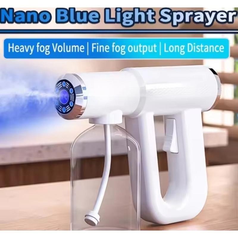 300ML Blue Light Nano Hairspray USB Rechargeable Barber Sprayer Bottle Wireless Steam Gun for Grooming & Styling Tools