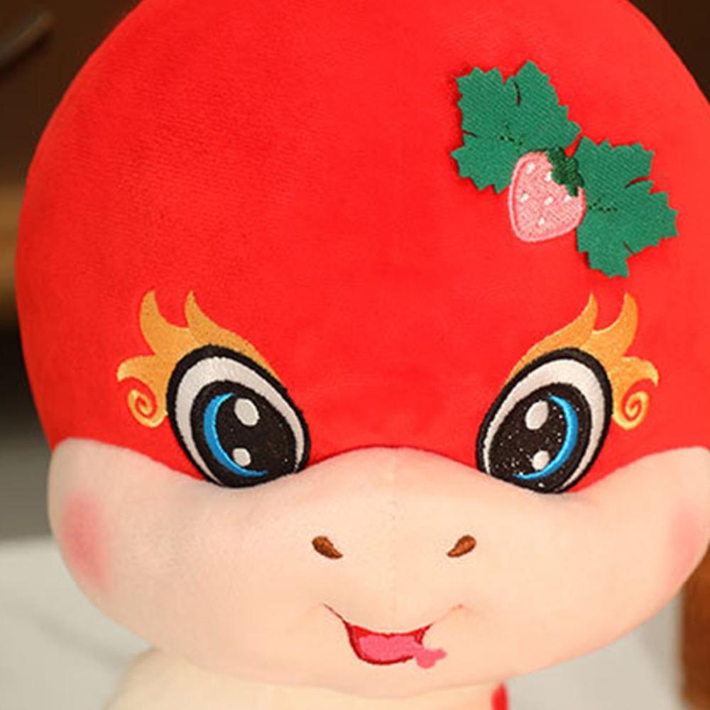 New Year Snake Plush Doll Strawberry Cartoon Plush Animal Doll  Children Gift