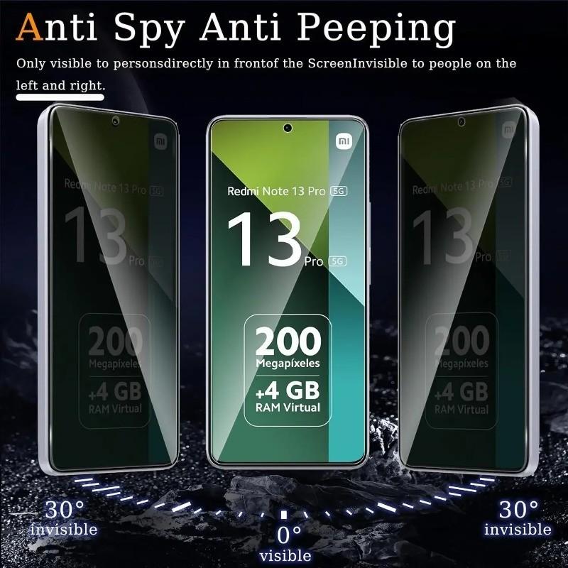 Anti-Spy-Displayschutzfolie für Xiaomi 17T 15T 14T 13T 12T 11T13 12s 11s 10s 9s 15C 14C A5 Poco C71 M6 F5 X5 K80 Pro Ultra Privacy Gehärtetes Glasfolie
