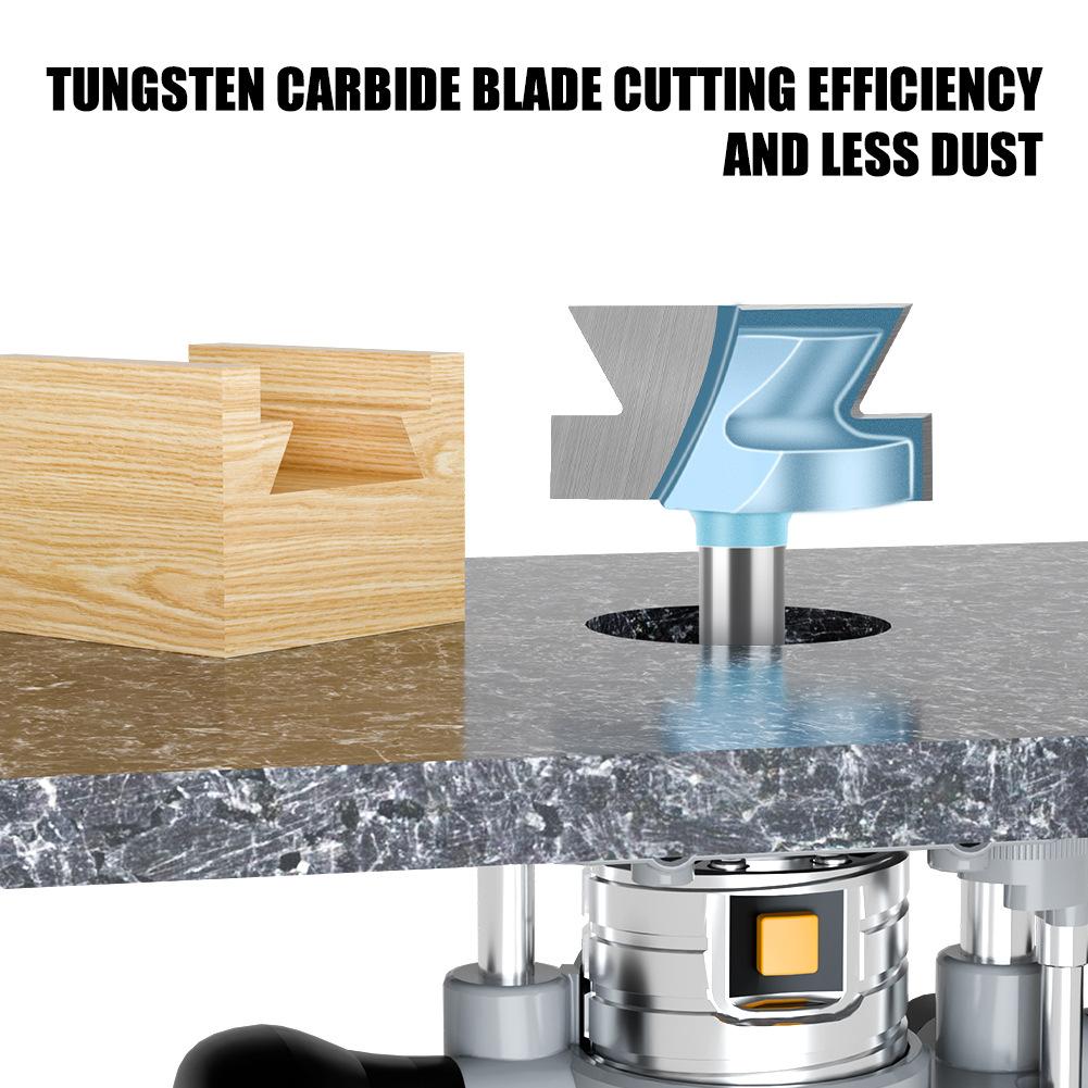 Drawer Slide Knife 1/4 Handle 6 Handle Solid Wood Guide Rail Slider Slotted Desk Male and Female Slide Slot Alloy Milling Cutter