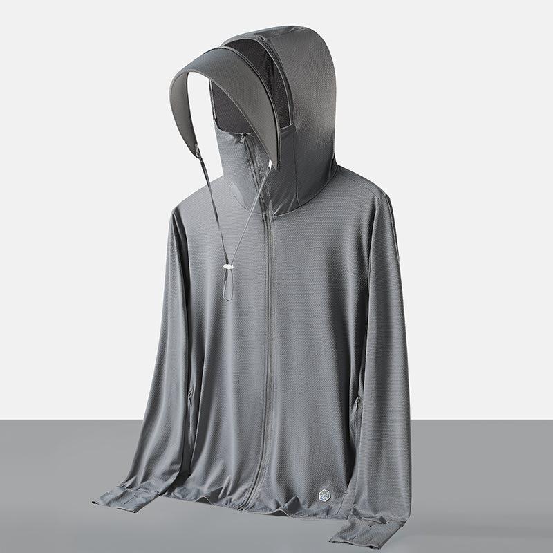 2026 UPF50+ Ice Silk Sun Protection Unisex Lightweight Breathable Summer Outdoor Clothing - Dark