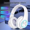 B39 Wireless Bluetooth Sport Headband Headphones with Long Battery, 7-Color Lights, and Retractable Folding Design