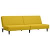 2 Seater Yellow Velvet Sofa Bed