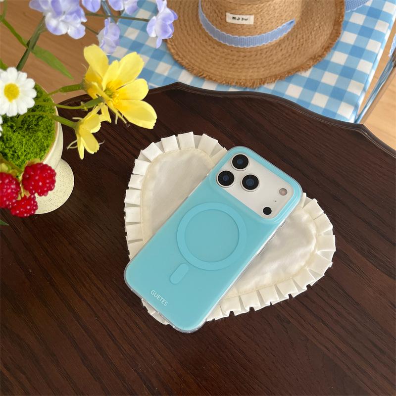 Summer Dopamine Solid Color Magnetic Case for iphone11Promax Apple 11 Mobile Phone Case 11 Women 11 Double Layer