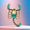 Retro Scorpion Insect Brooch with Alloy and Inlaid Diamonds - European and American Creative Fashion