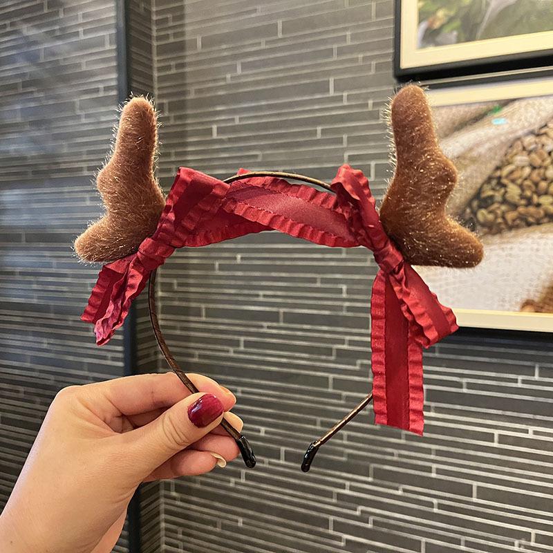 Serre-tête bois de renne de Noël Pince à cheveux pour filles - Accessoires d'habillage de vacances