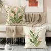 Soft Pink Calla Lily Art Cushion Cover Durable Hypoallergenic Organic Linen Short Pillow Cover Washable