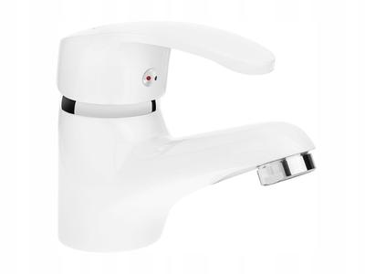 Grifo para lavabo de baño Kakadu blanco de pie